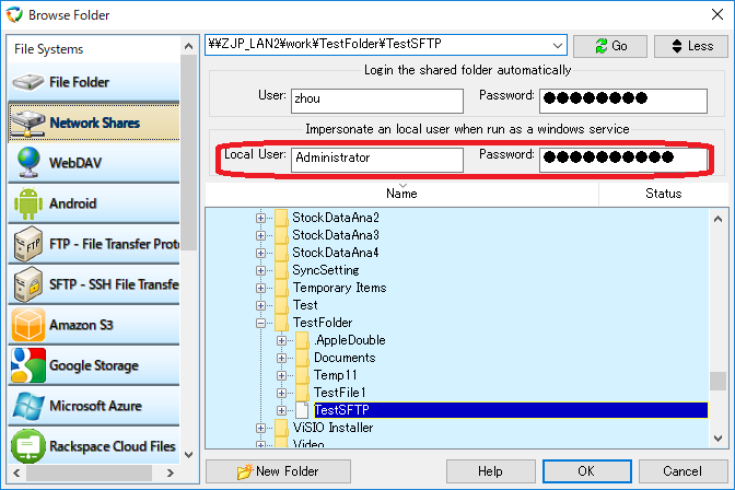 Sync NAS folder as Service