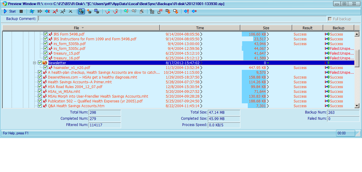 Task where folder1 &amp; folder2 are local.