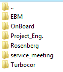 Example of folder on the FTP server