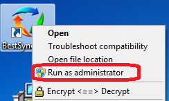 run as administrator